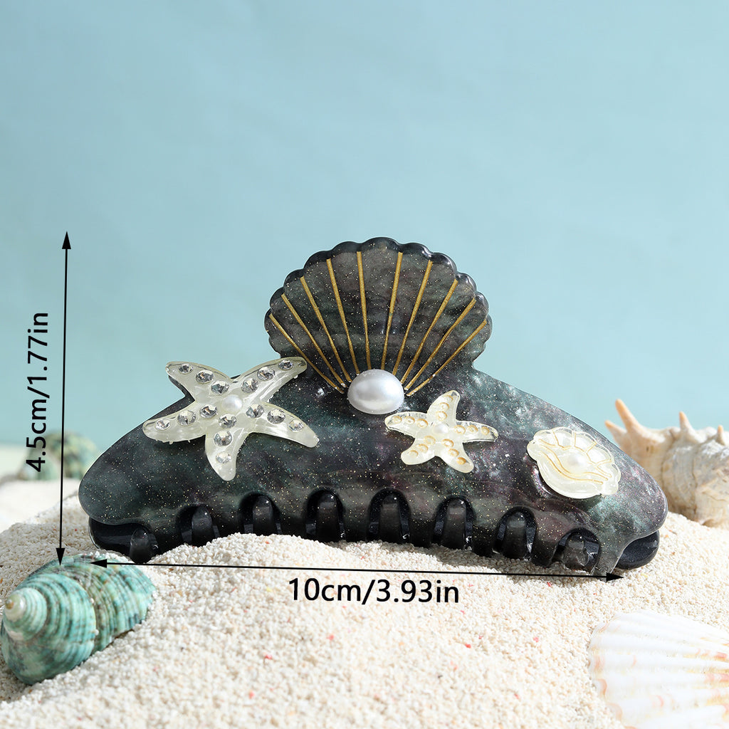 Ocean Acrylic Starfish Shell Temperament Seabed Barrettes