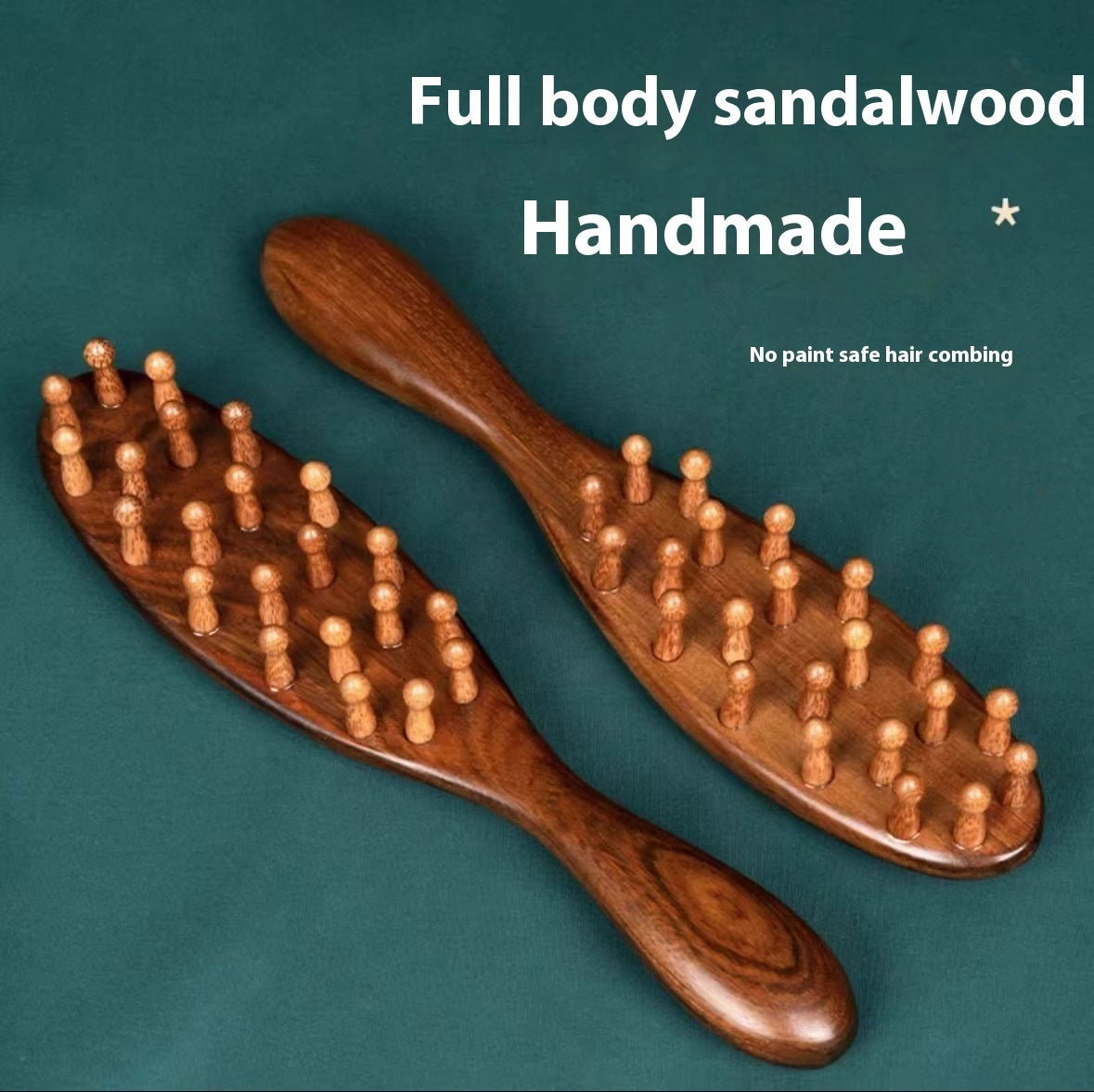 Massage Comb Head Ebony Meridian Comb