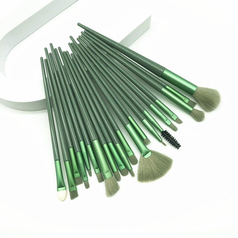 20 PCs Makeup Brush Set Eye Brush Purpleflower Holly Leaf Custard Blush Brush Beauty Tools Eye Shadow Brush Matcha Green