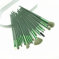 20 PCs Makeup Brush Set Eye Brush Purpleflower Holly Leaf Custard Blush Brush Beauty Tools Eye Shadow Brush Matcha Green