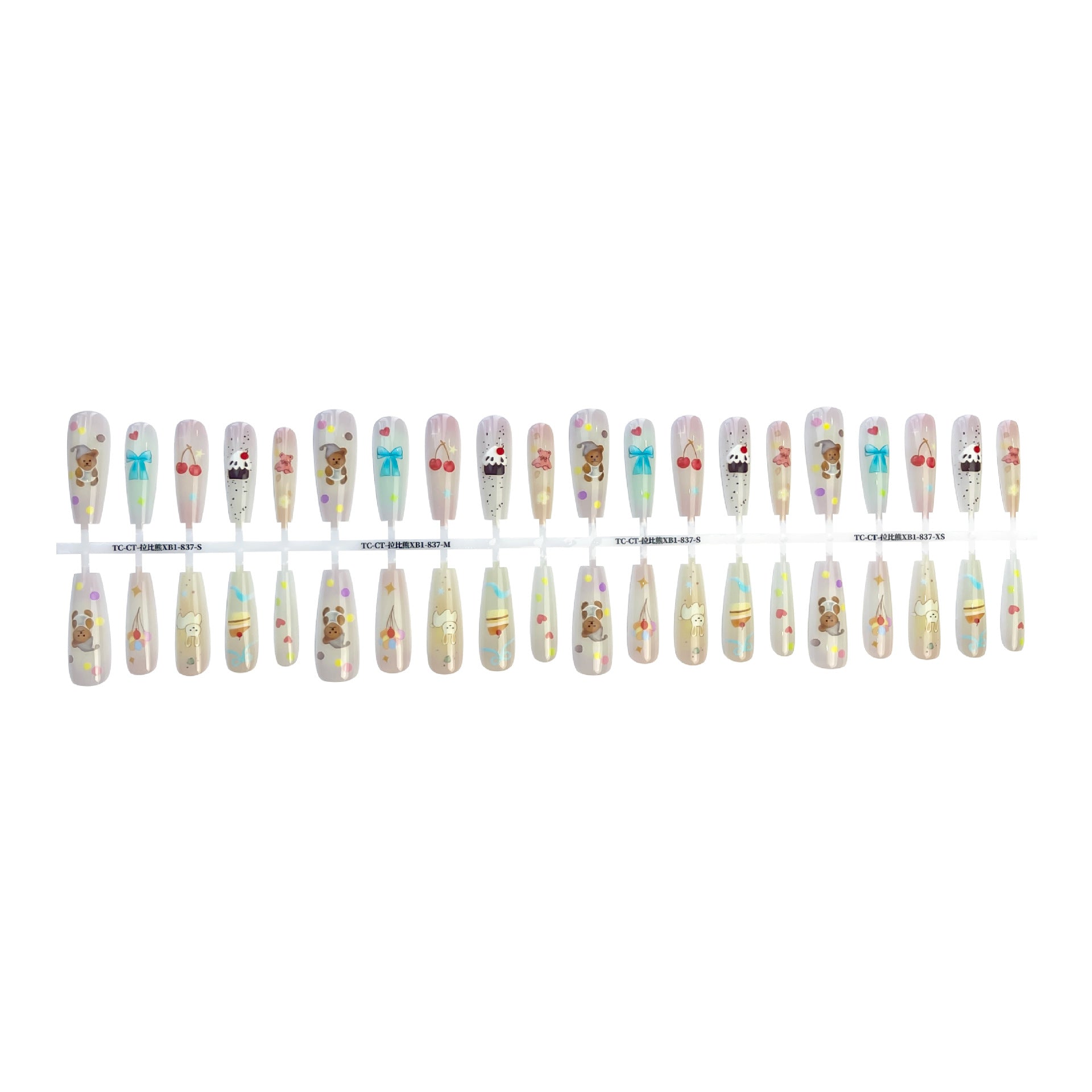 New Chinese Cute Little Bear Cartoon Glossy Seal Nail Sticker
