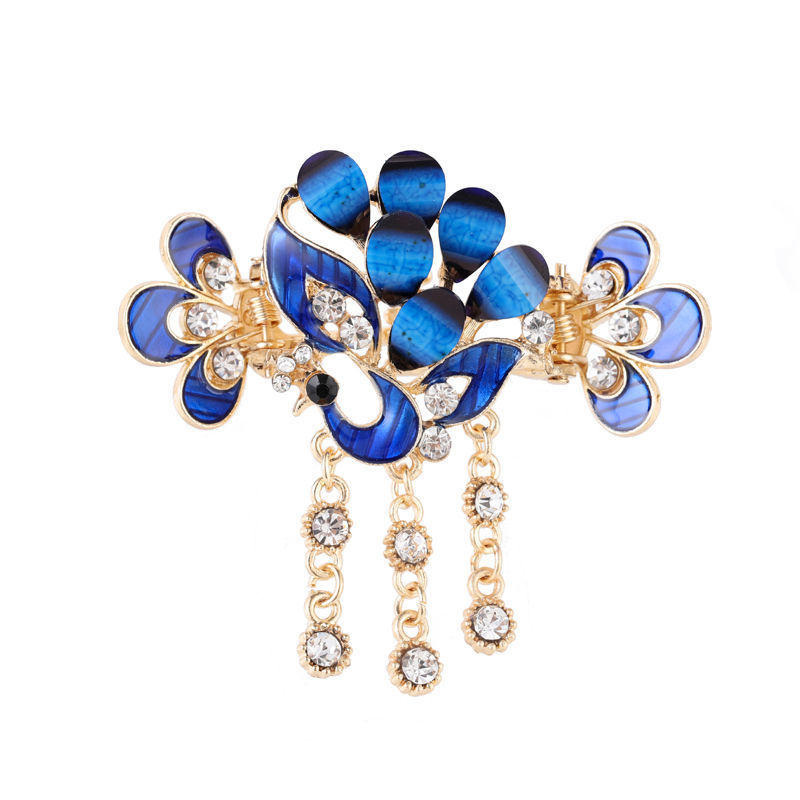 Vintage Plate Back Head Fringe Clip