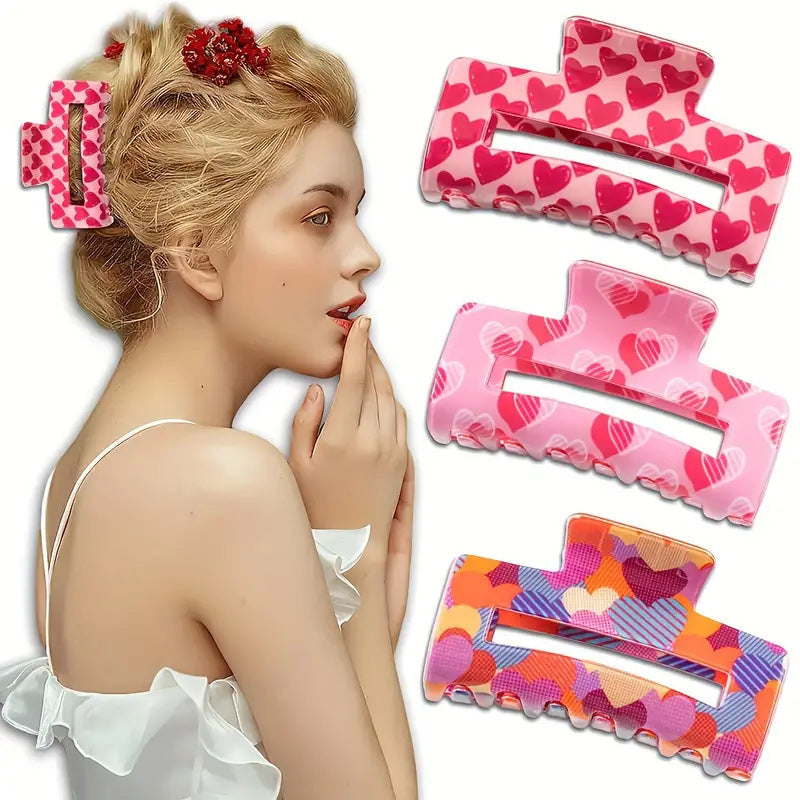 Heart Shape Printed Rectangle Grip