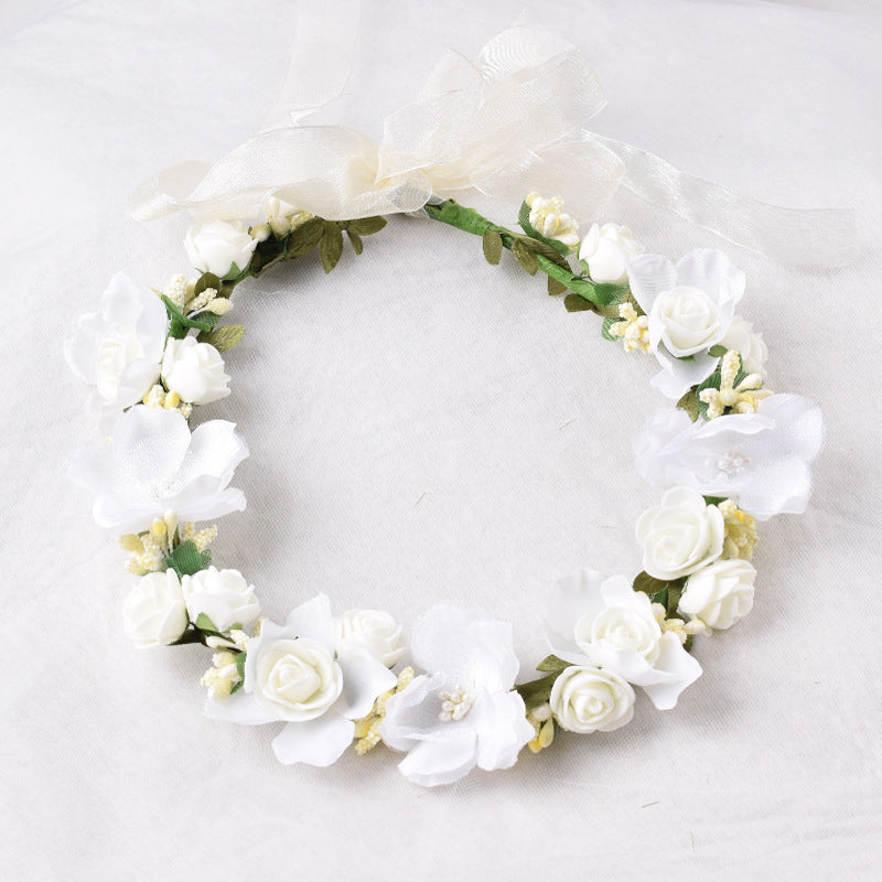 Imitation Rattan Woven Hard Circle Wreath Headgear Korean Style Sen Female Super Fairy