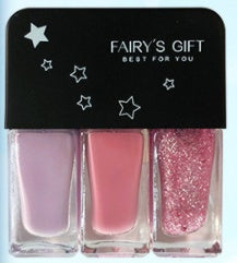 Fairy's Gifts Three-in-one DIY No-bake Tearable Sequined Nail Polish Set
