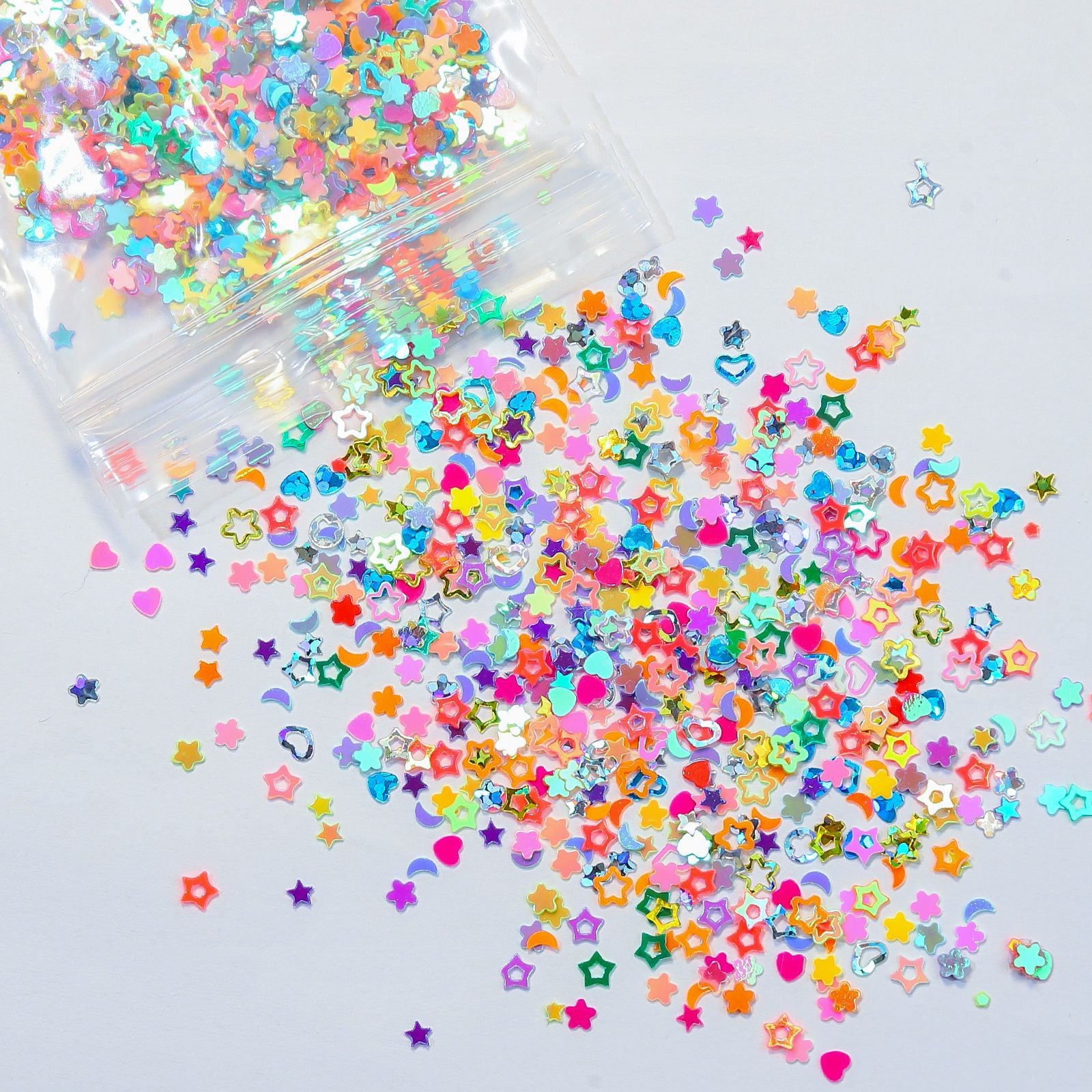 DIY Nail Ornament Colorful Sequins Triangle Mixed
