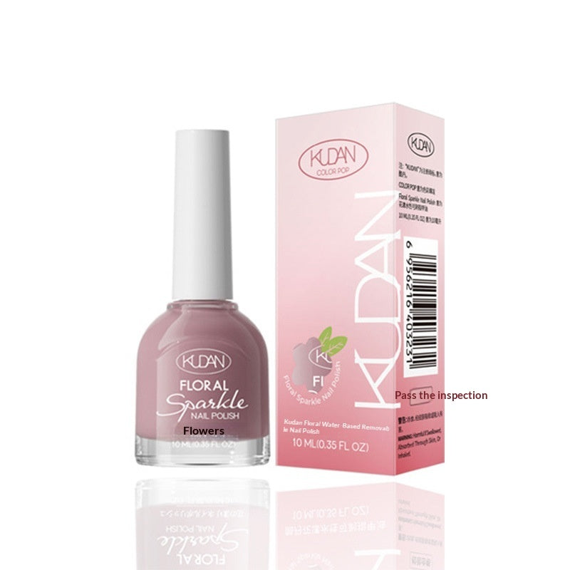 Kudan Tear-off Floral Water-based No-bake Lightly Fragranced Peelable Clear Nail Polish