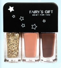 Fairy's Gifts Three-in-one DIY No-bake Tearable Sequined Nail Polish Set