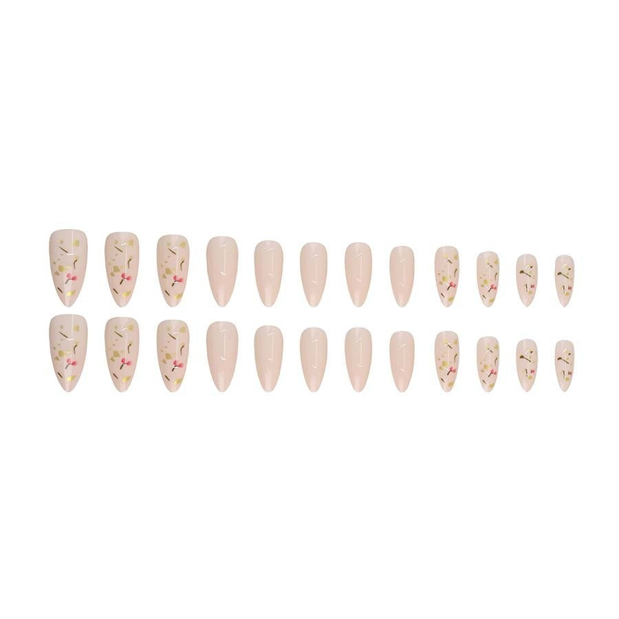 Long Gold Foil Fragments Retro Nail Art Patch Fashion Wear Armor