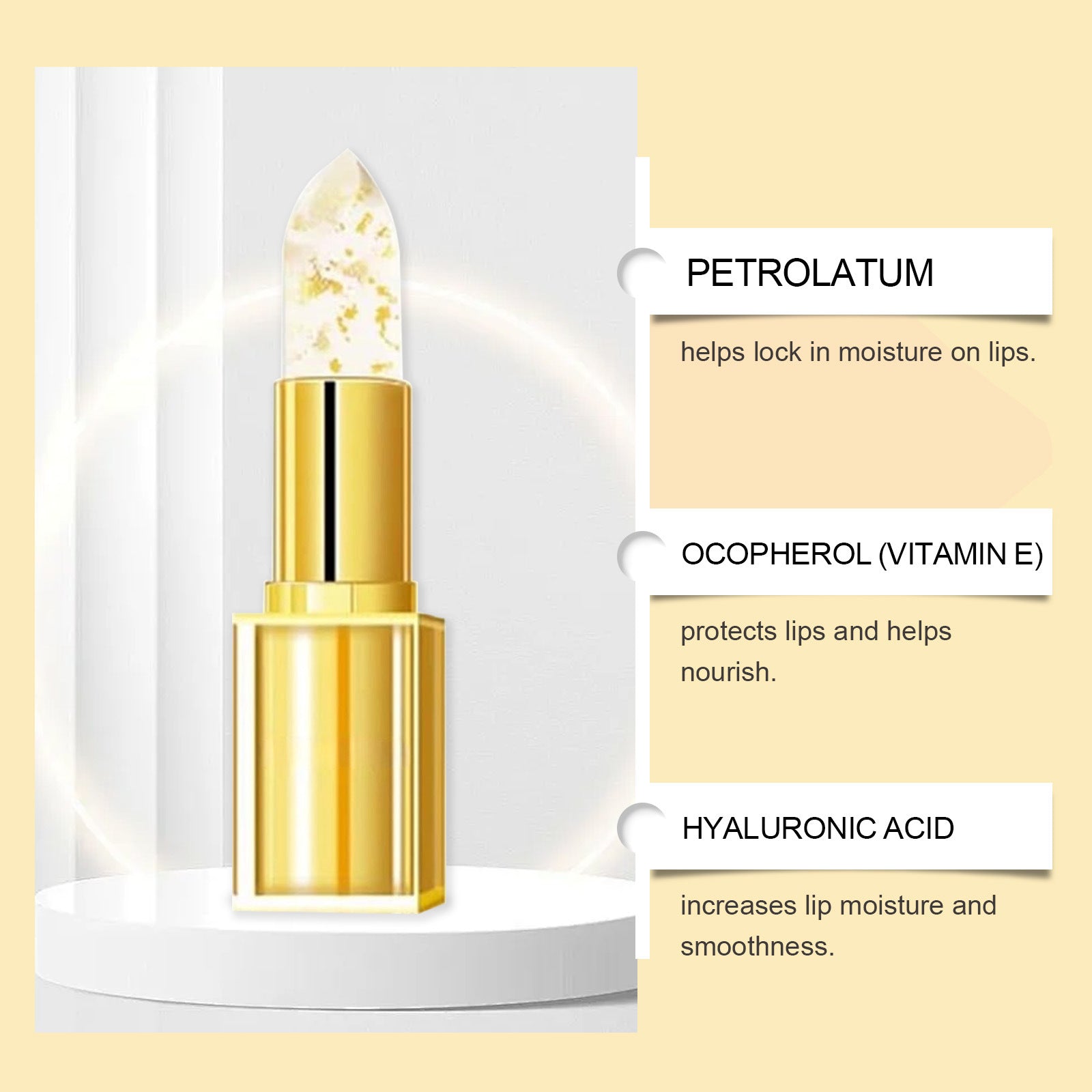 Gold Foil Discoloration Nourishing Lipstick Gentle Nourishing