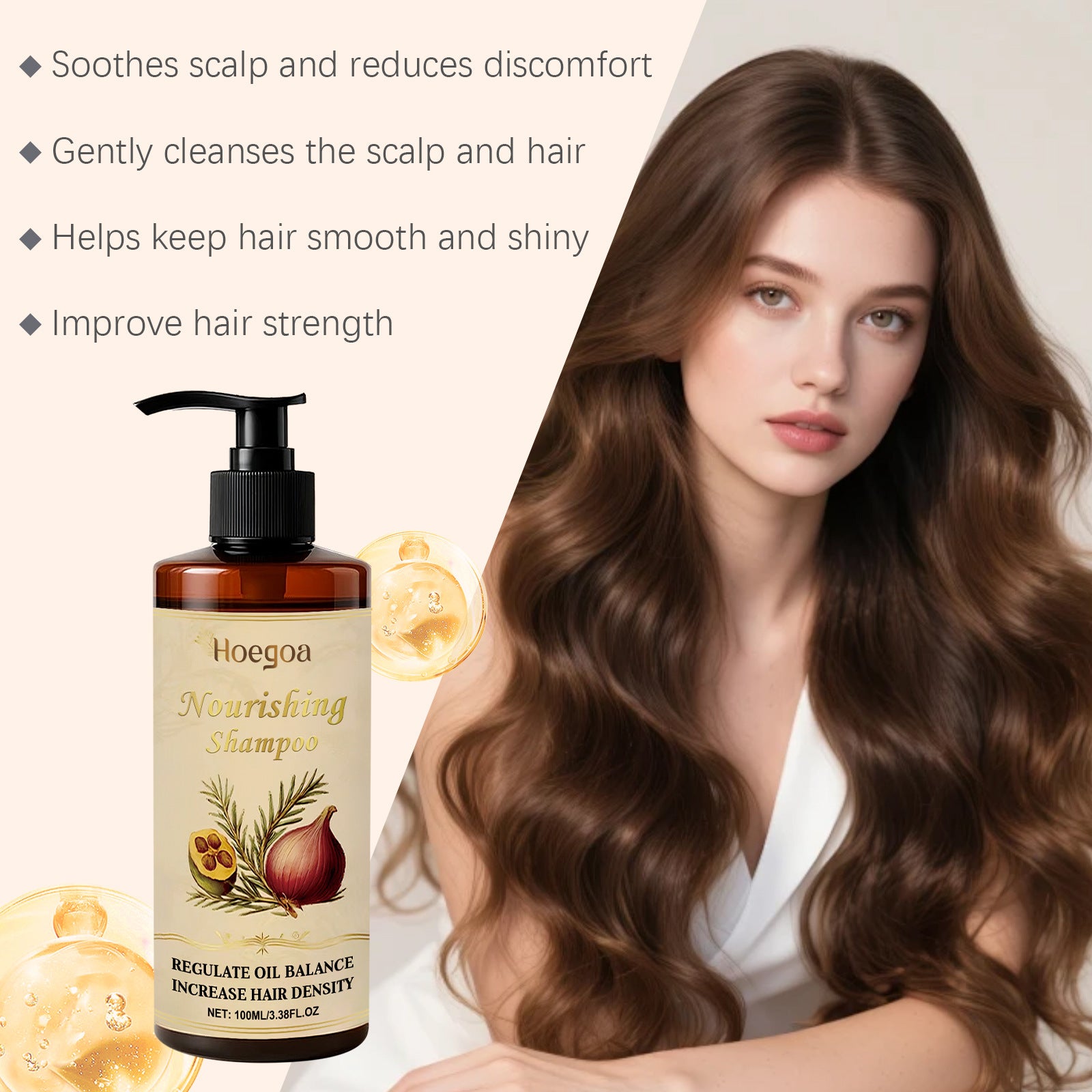 HoeGoa Multi Effect Nourishing Shampoo Gently Cleanses