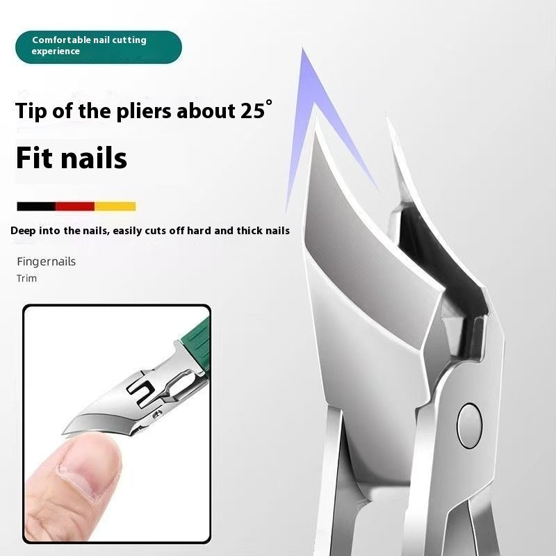 Large Opening Nail Clippers Anti-splash Bevel Nail Groove Special Pointed