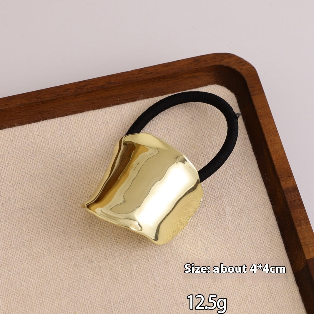 European And American Cold Style Geometric Metal Concave-convex Stretch Retro Head Rope