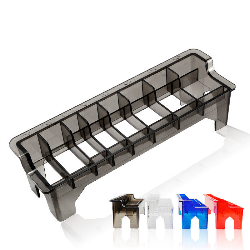 Color Transparent Electric Clipper Limit Comb 8 Caliper Storage Box