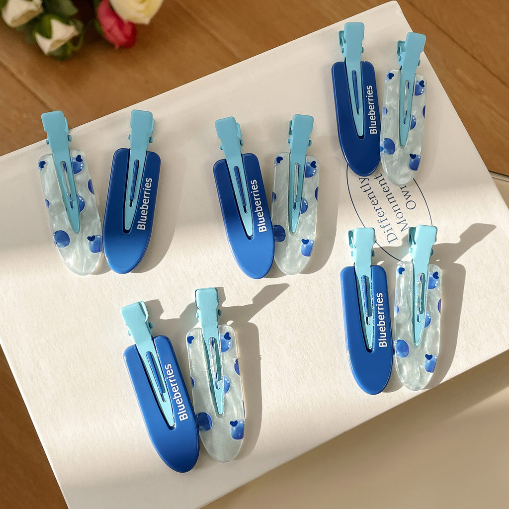 Seamless Barrettes Side Clip Side Blueberry Cropped Hair Clip Barrettes