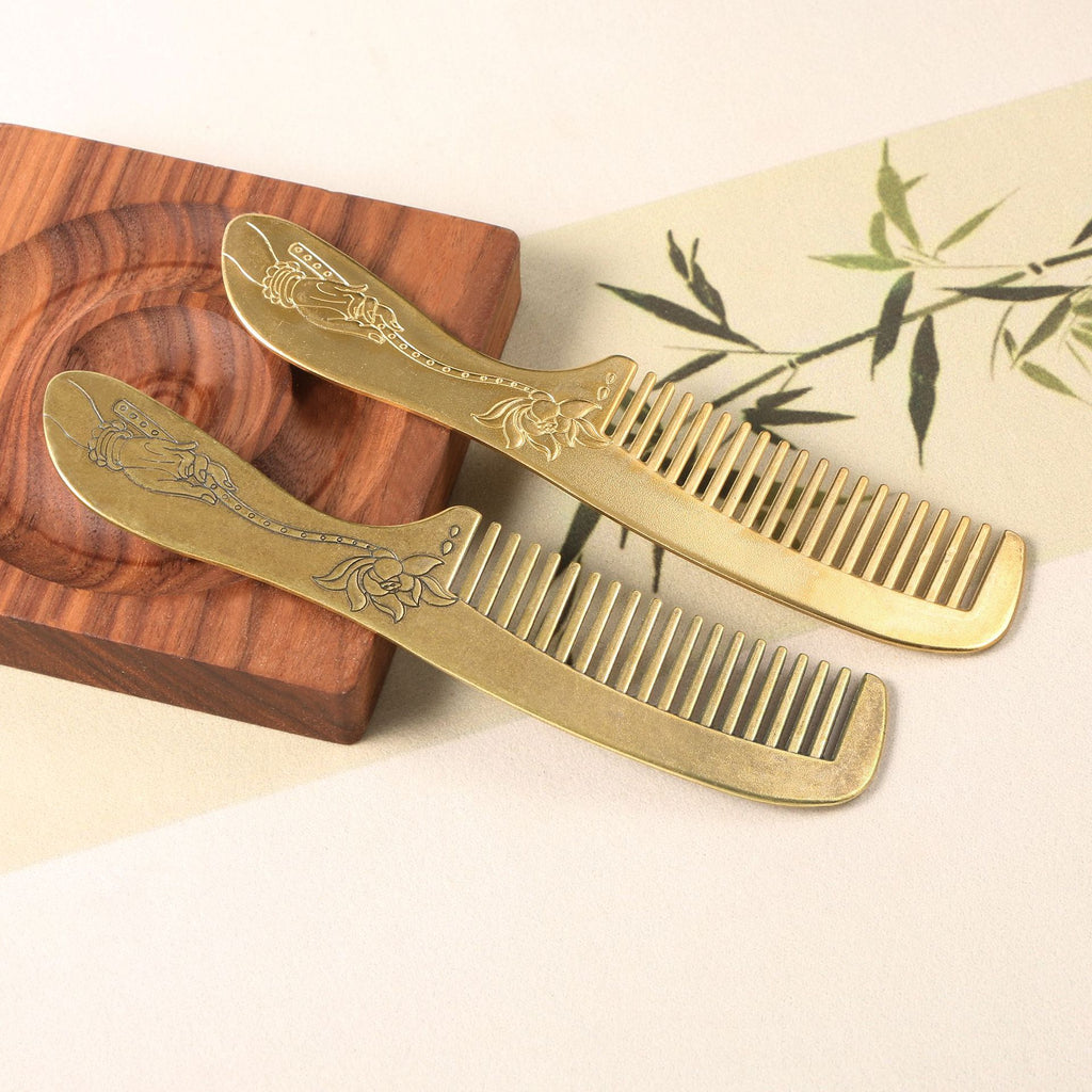 Handmade Brass Vintage Comb Exquisite Polishing