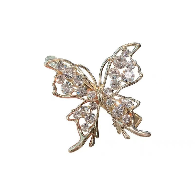 Fashion Rhinestone Butterfly Duck Bill Hairpin