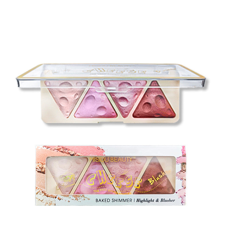 Women's Fashion Cheese Blushe Highlighter Eyeshadow Palette