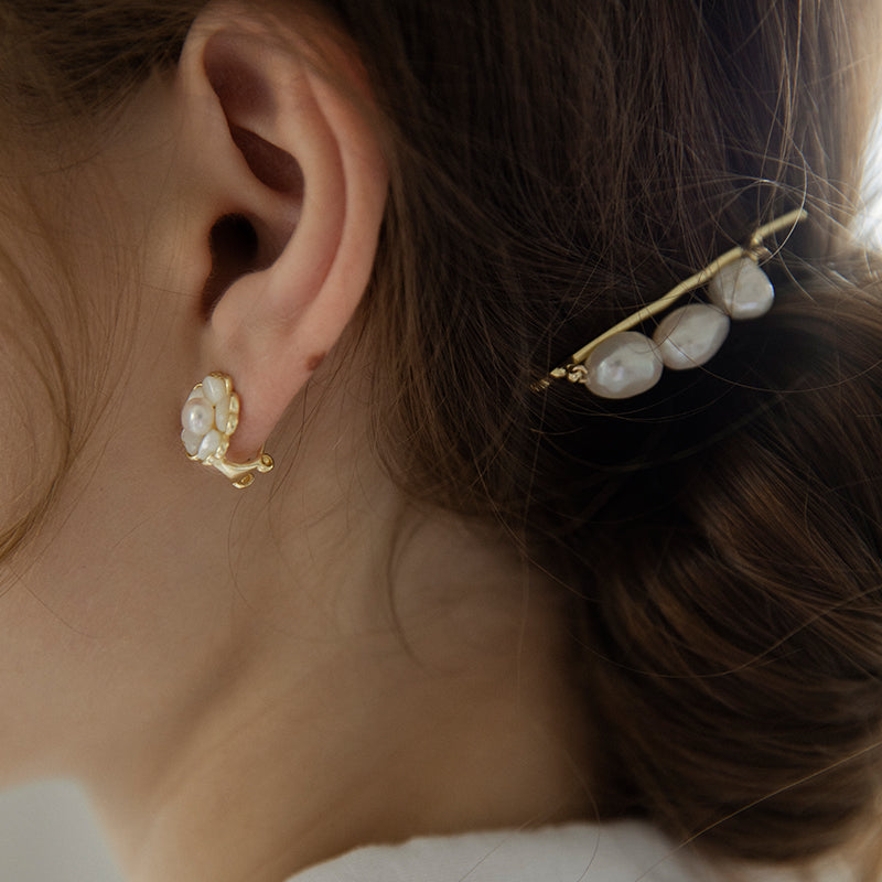 Ba Duckbill Clip Pearl Headband Hair
