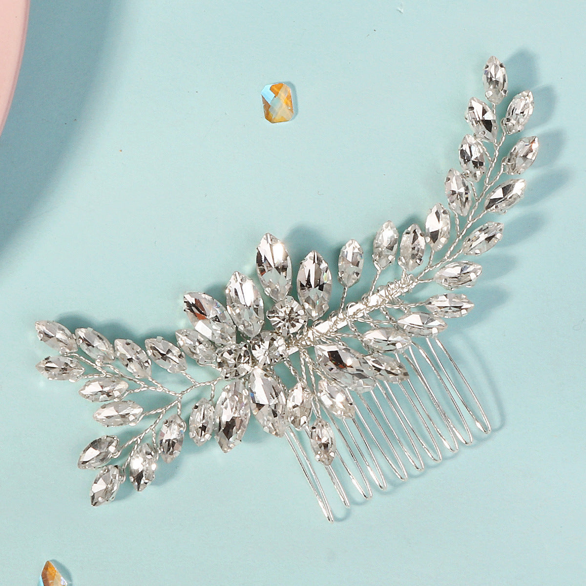 Rhinestone Tuck Comb Hair Comb Exquisite Handmade