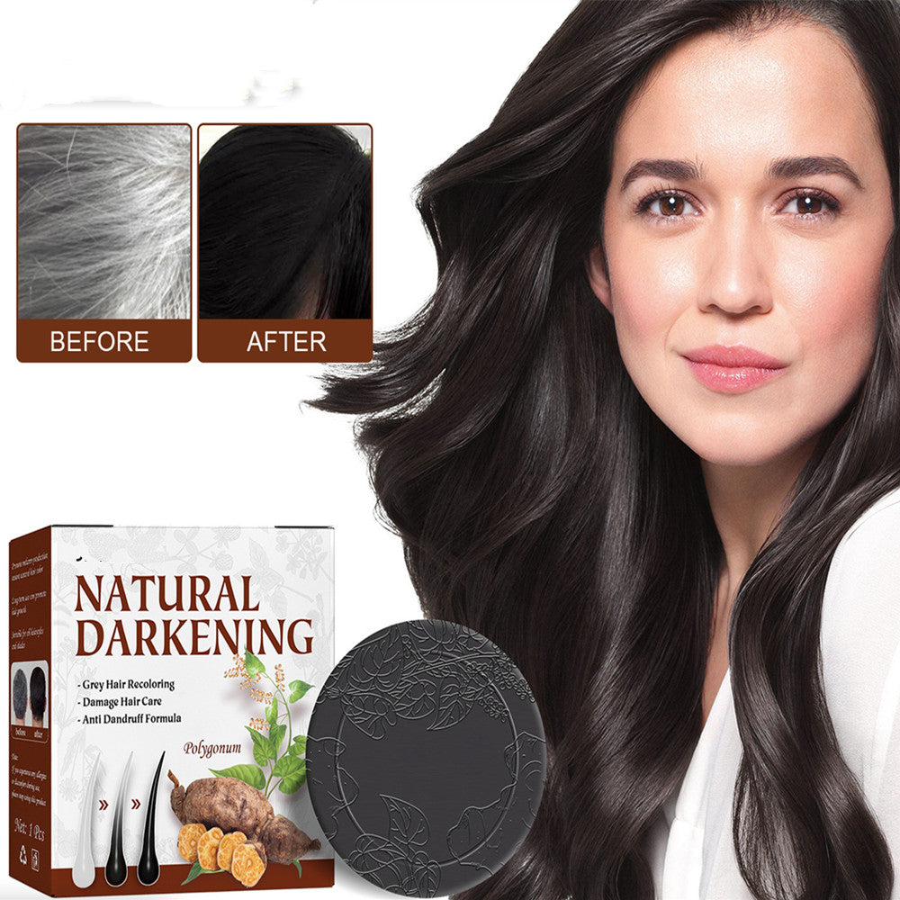 Shampoo Soap Polygonum Multiflorum Repair Natural Darkening