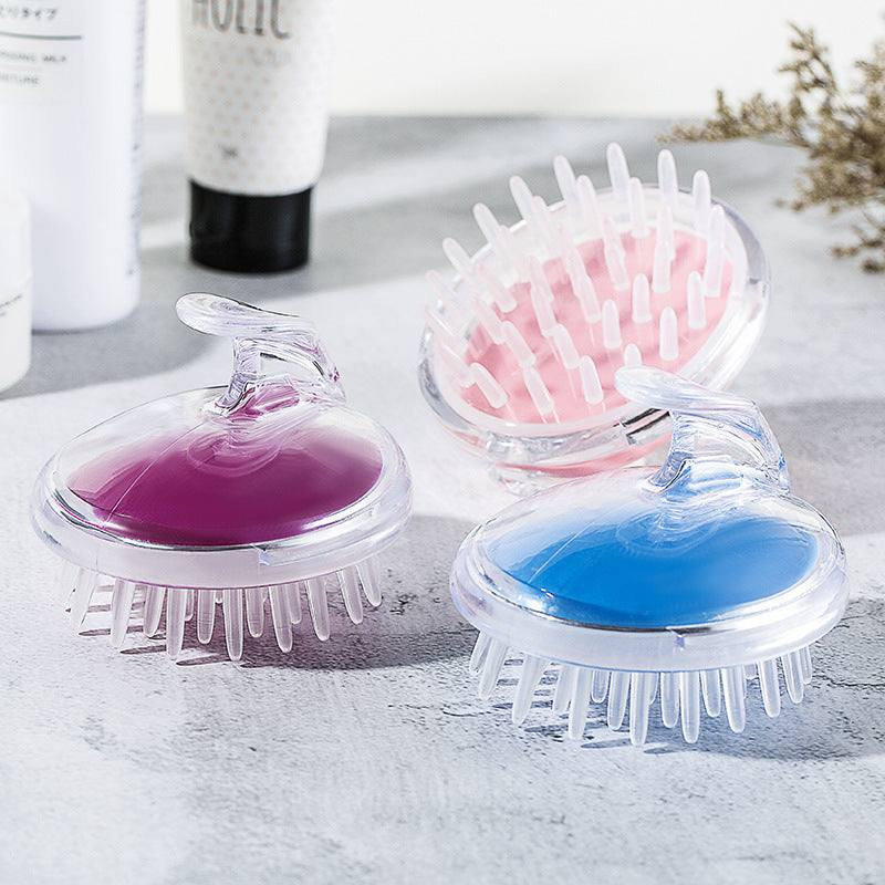 Crystal Transparent Silicone Shampoo Brush