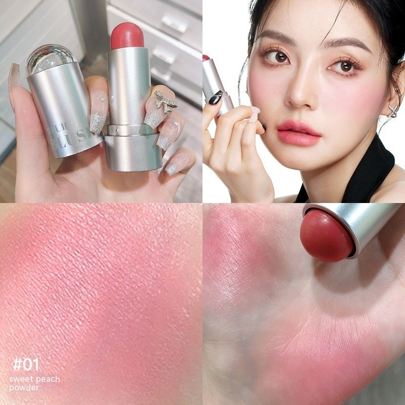 Blur Touch Color Mist Silver Tube Blush Stick Lips And Cheeks Can Be Used For Natural Development