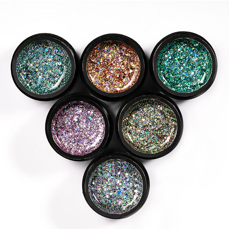 Rosalind Xingyao Diamond Glue 5ML Gel Nail Polish Seven-color Sequins UV Glue