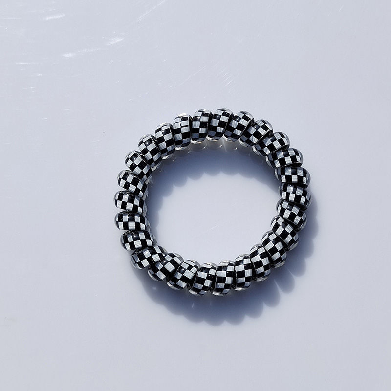 Telephone Line Translucent Jelly Frosted Leopard Print Headband Rubber Band Simple And Seamless Headdress For Hair Ties