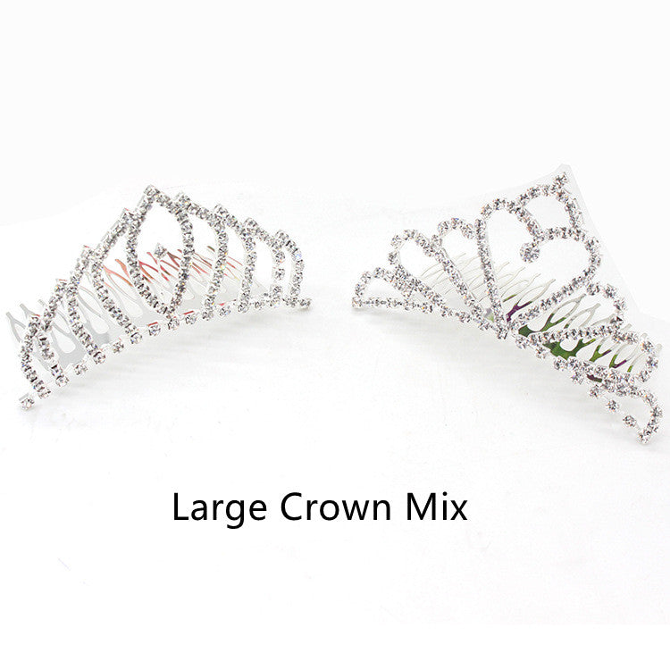 New Bridal Hair Accessories Crown Diamond Comb Full Diamond Alloy