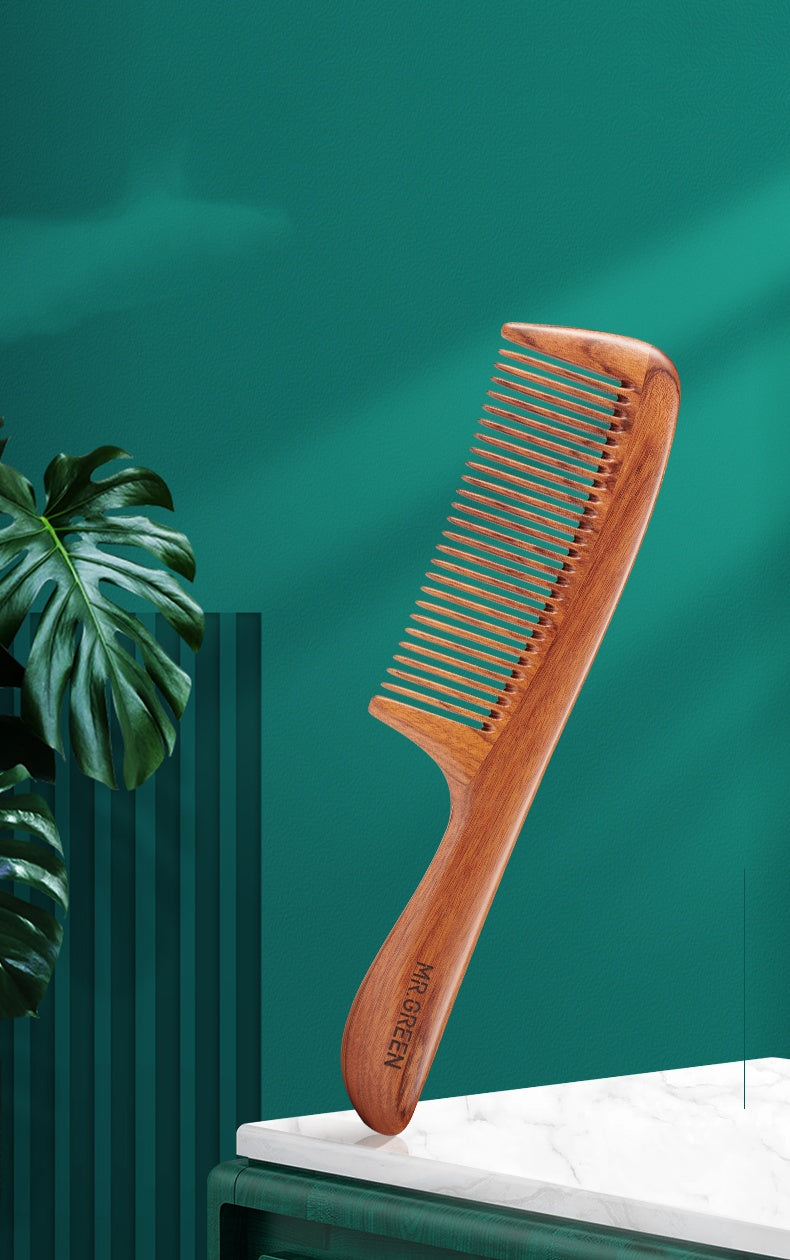 Rosewood Dense Massage Straight Hair Tooth Comb