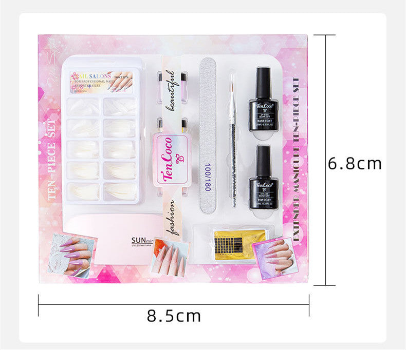 Tencoco Crystal UV Gel Nail Polish Extended Three-dimensional Modeling