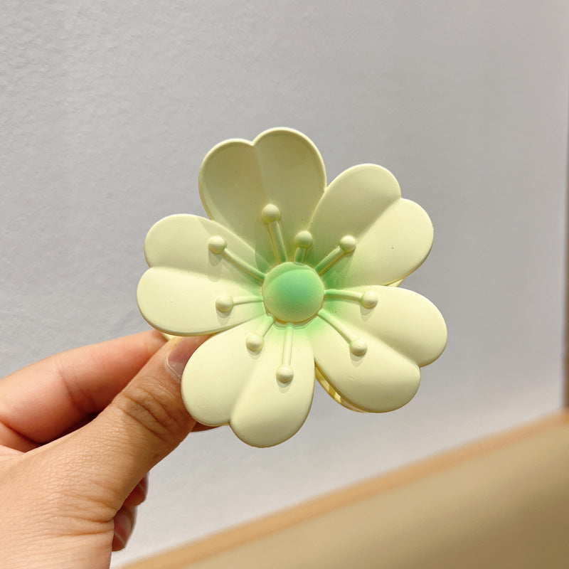 Frosted Large Egg Flower Barrettes Women
