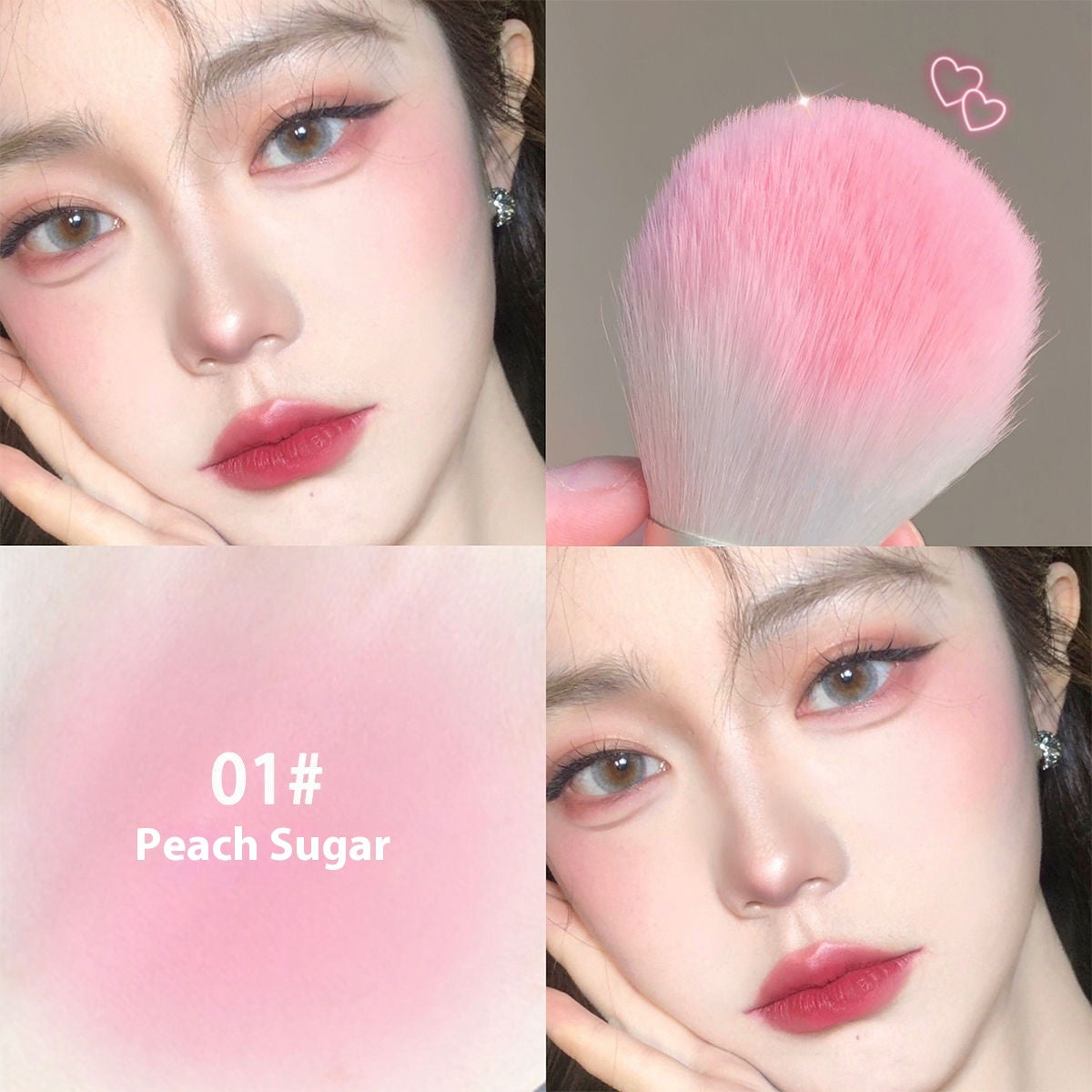 La mei la Monochrome Ice Cube Blush Ins Brightening Color Rendering Long-lasting Natural Delicate