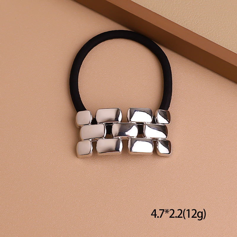 European And American Cold Style Geometric Metal Concave-convex Stretch Retro Head Rope
