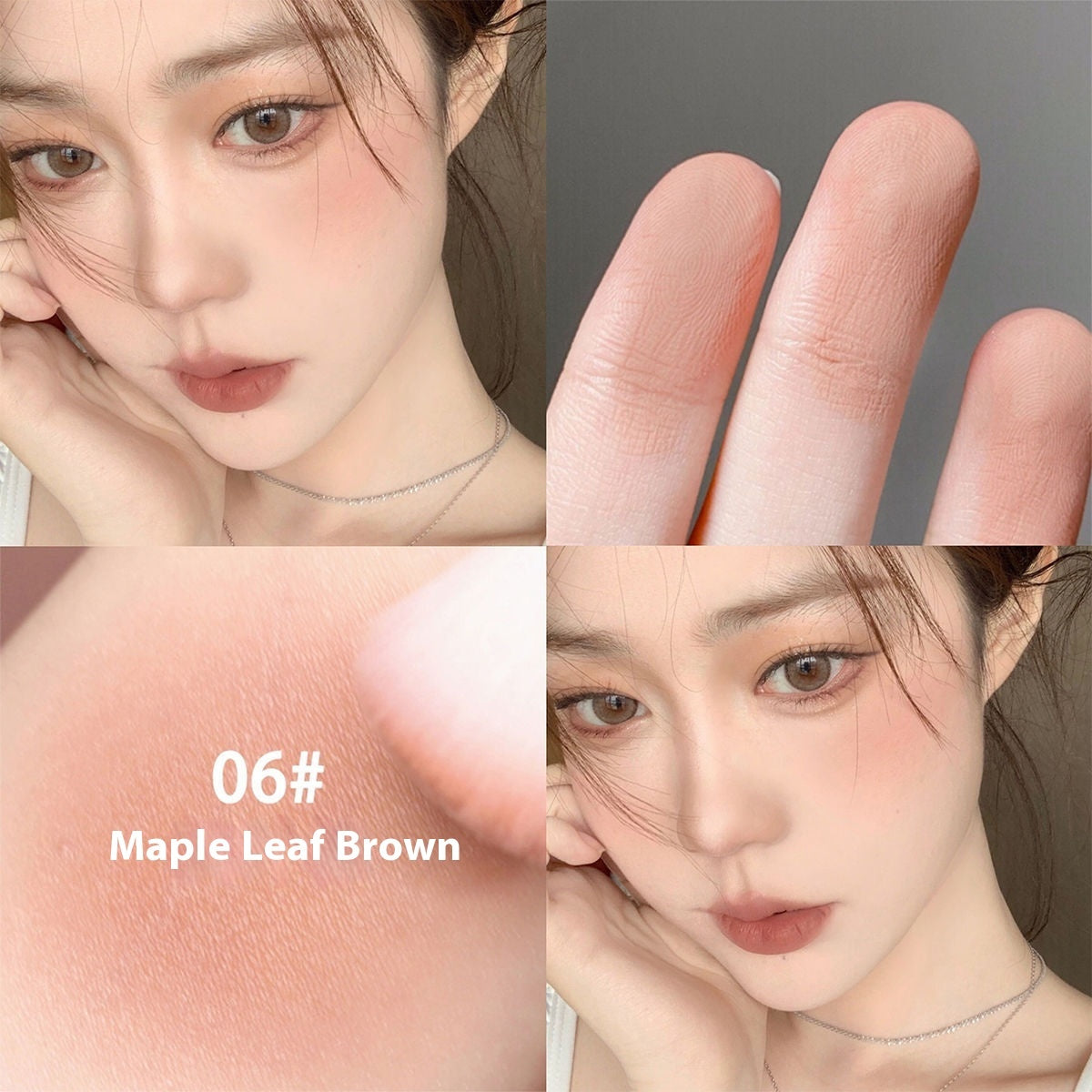 La mei la Monochrome Ice Cube Blush Ins Brightening Color Rendering Long-lasting Natural Delicate