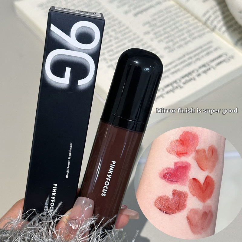 Black Shiny Makeup Mirror Lip Lacquer