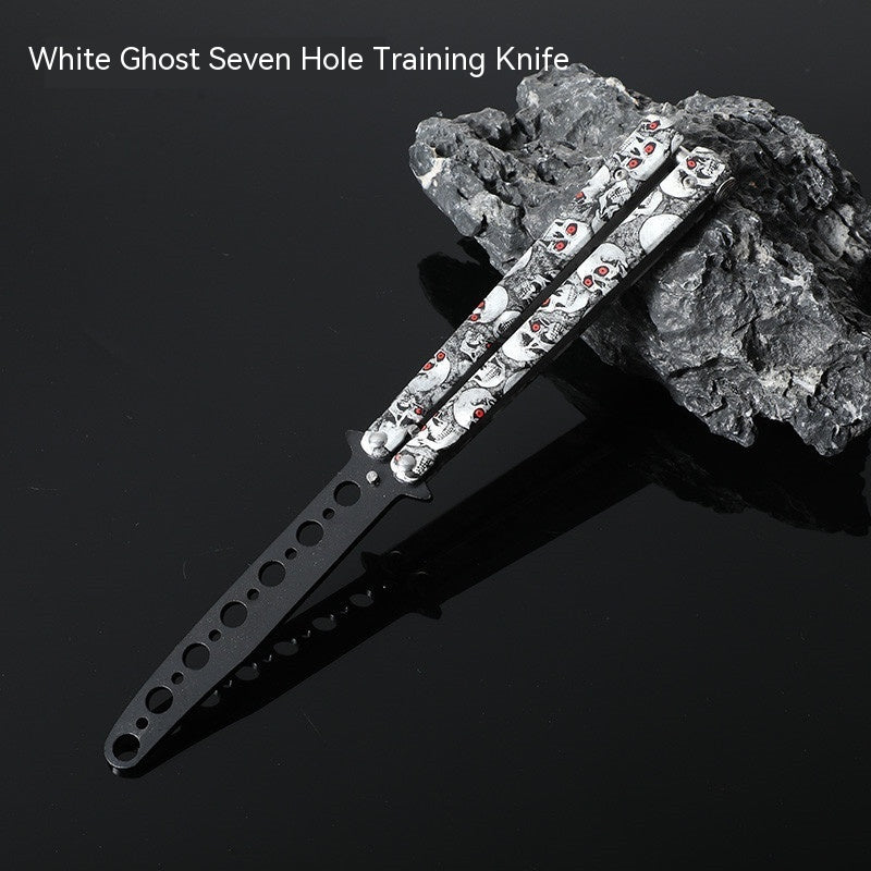 Butterfly Comb Folding Training Knife Stainless Steel Swing Knife