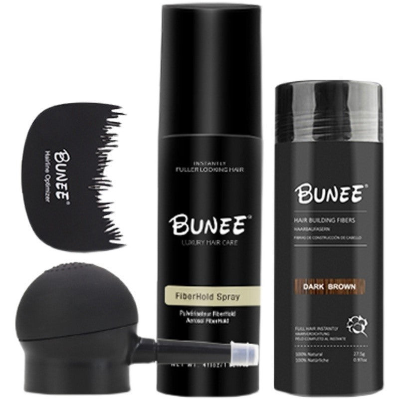 Bunee Dense Hair Fiber 275g Three-piece Suit Shaping Water Style Hair Fiber Powder Viewing Angle Effect Sparse Hair Hair Replacement