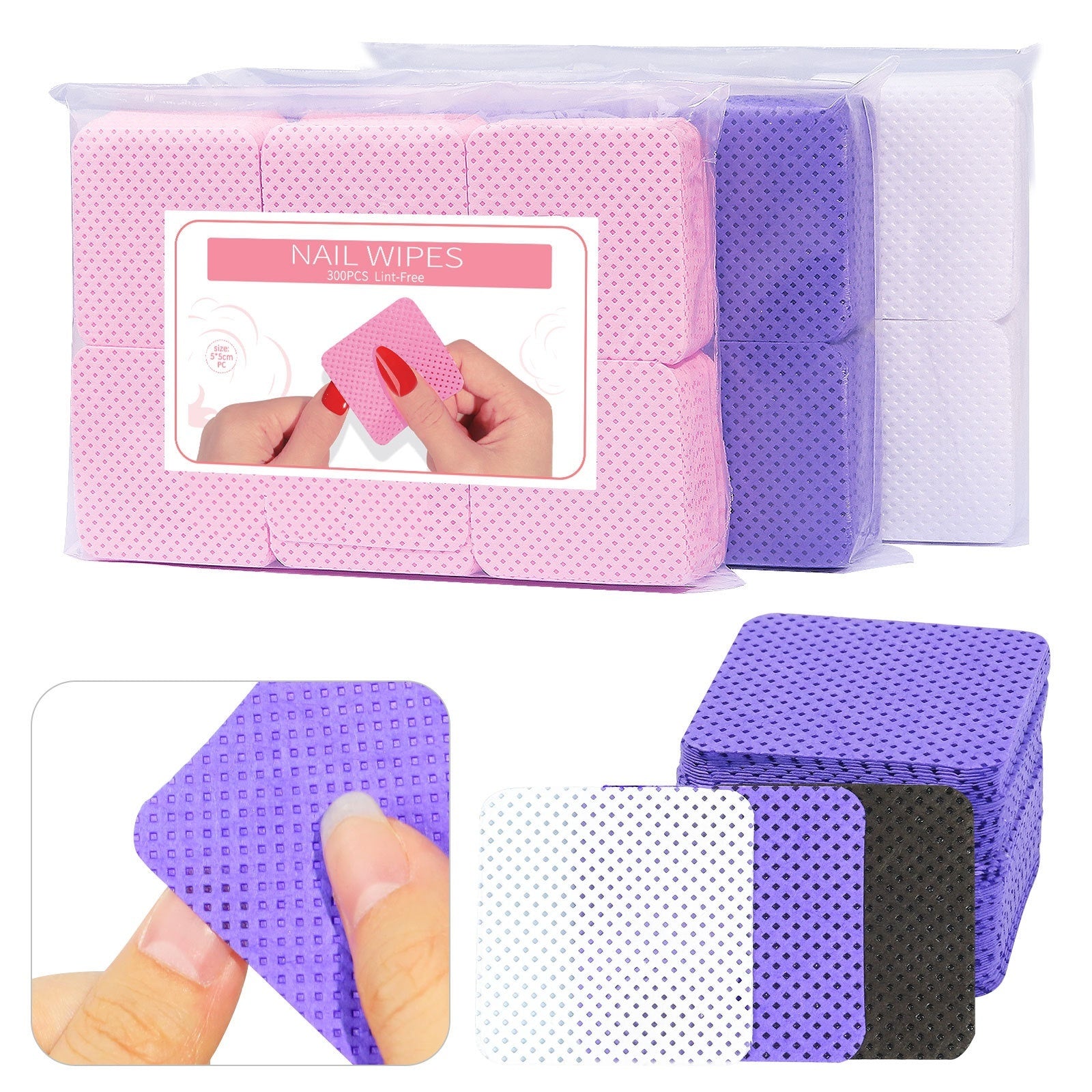 Nail Wipes Portable Home Solid Color Magic Nail Polish Removing Tissue
