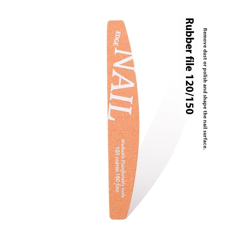 Manicure Nail File Polish Rub Pieces Nail Scissors Sponge Rub Burnishing Stick Nail Beauty Tool Set