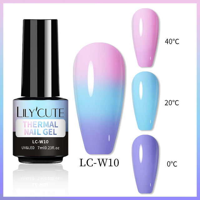 Lilycute Color Changing Thermal Gel Nail Polish Winter Purpl