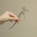 Bow Hairpin Simple Modern Crystal