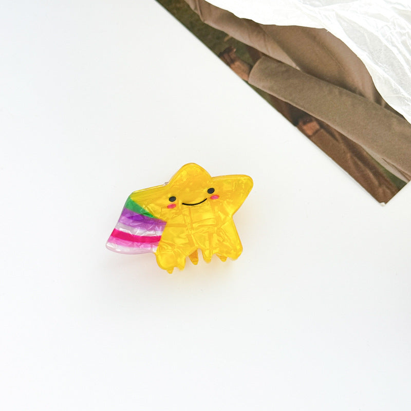 Female Versatile, Sweet And Cute Rainbow Star Clip