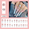Long Butterfly Diamond Ballet Trapezoid Nail Patch