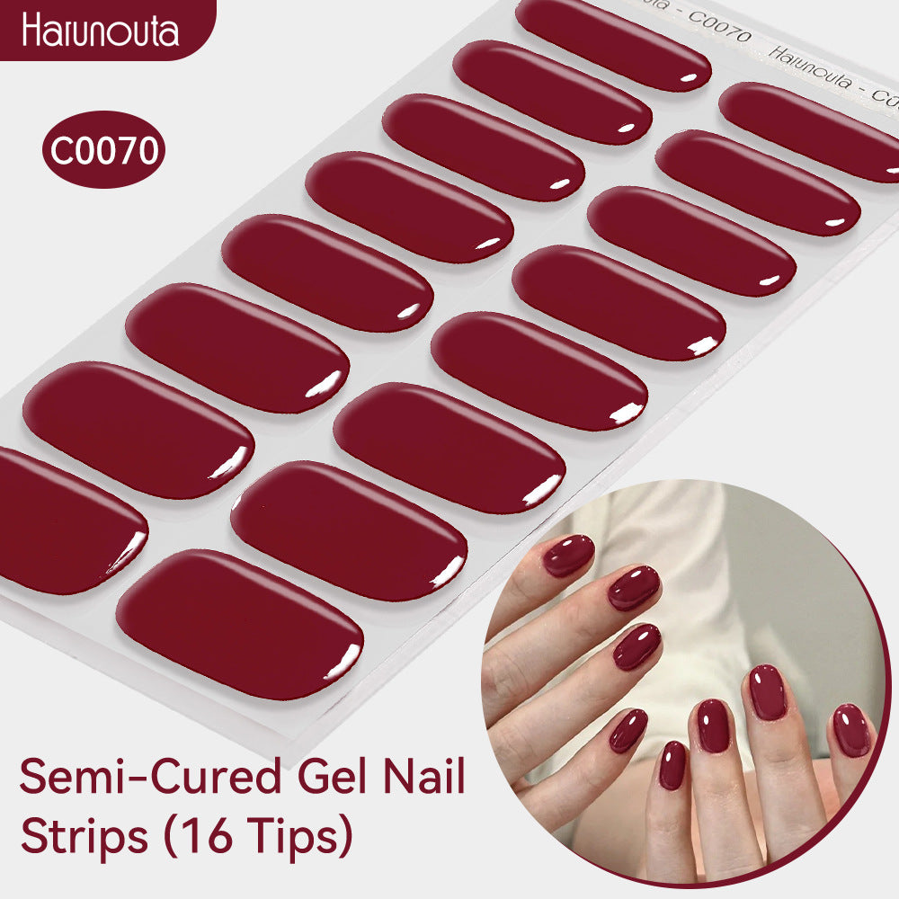 Harunouta Nail Stickers UV Gel Nail Sticker Semi-curing