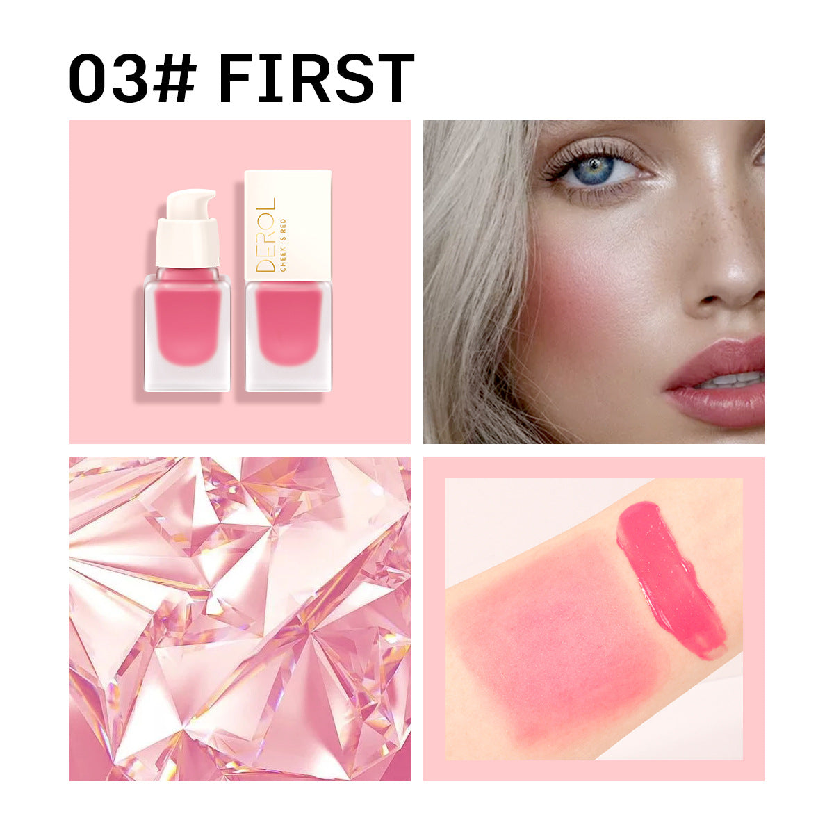 Derol Makeup Moisturizing Repair Brightening Look Natural Nude Makeup Blush