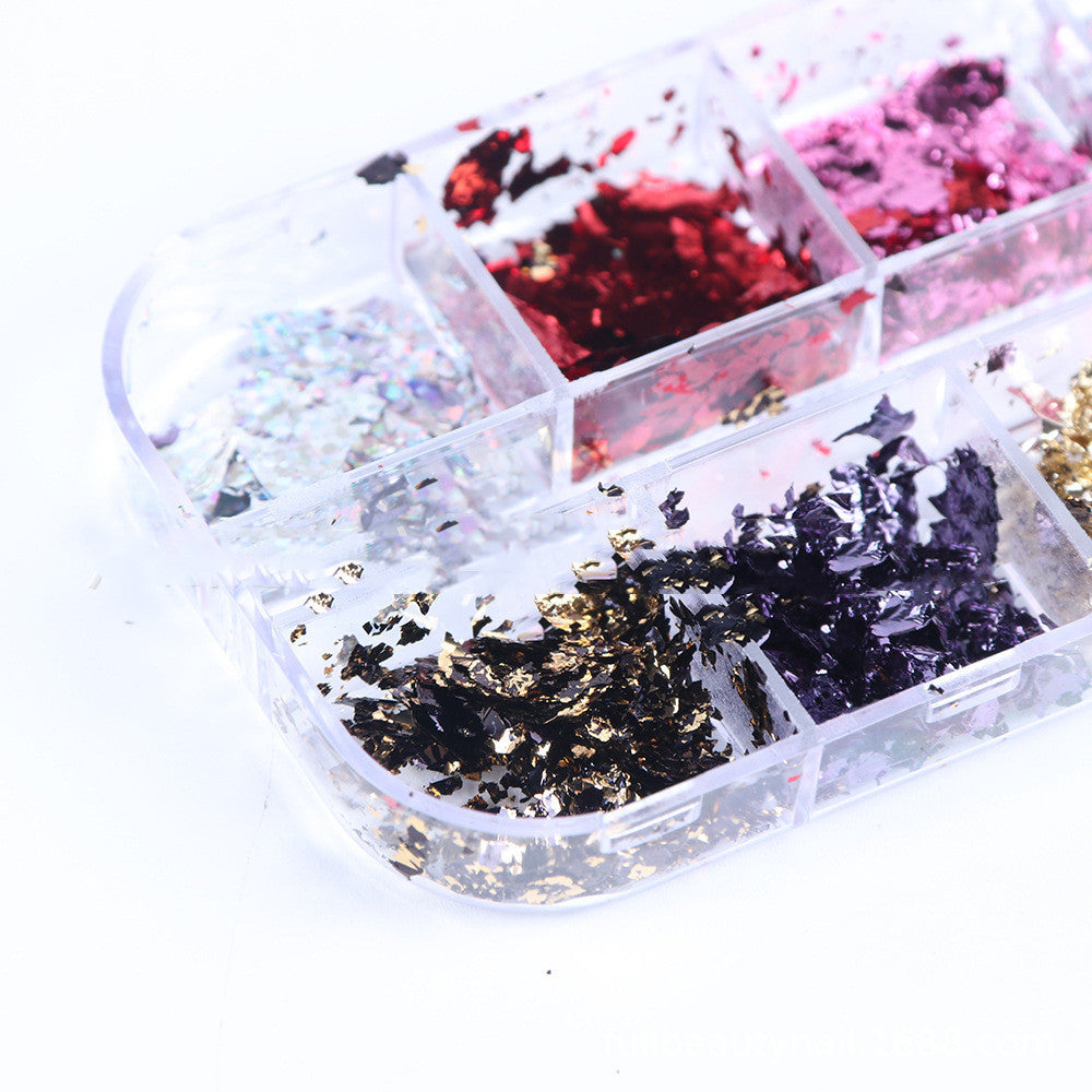 Aluminium Nail Sequins Fashion Nail Gold Foil In Fashion Ornament
