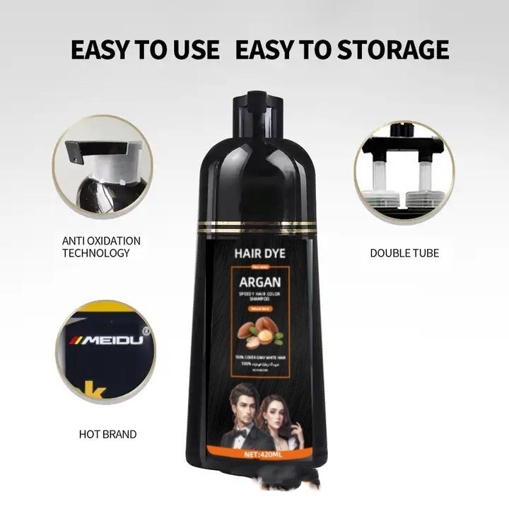 Hair Color Cream Bubble Black Dyed