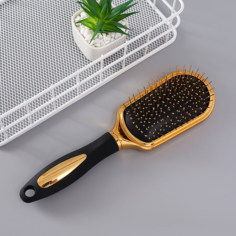 Wood-steel Needle-tooth Massage Electroplating Comb